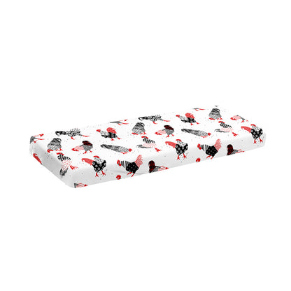 Exotic Chicken Pattern Print Piano Keyboard Cover