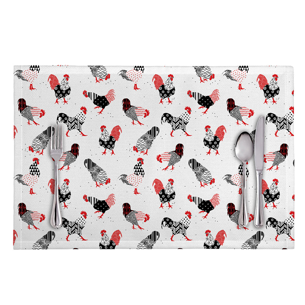 Exotic Chicken Pattern Print Placemat