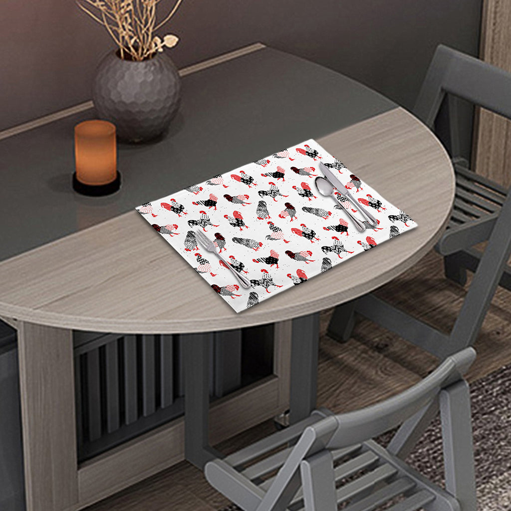 Exotic Chicken Pattern Print Placemat