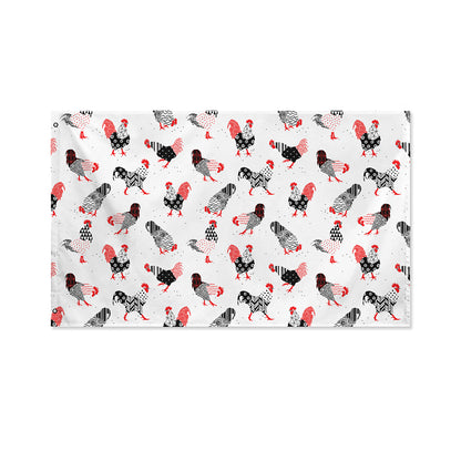 Exotic Chicken Pattern Print Polyester Flag