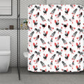 Exotic Chicken Pattern Print Polyester Shower Curtain
