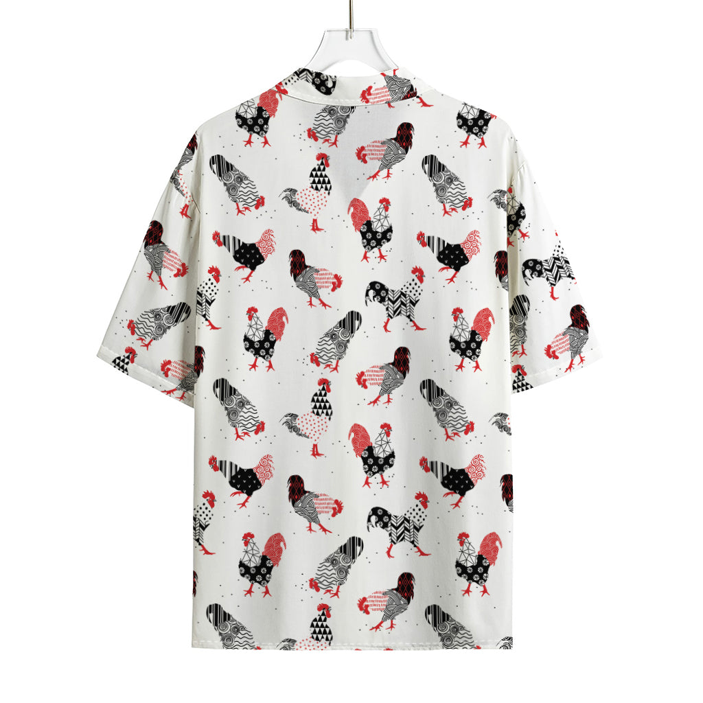 Exotic Chicken Pattern Print Rayon Hawaiian Shirt