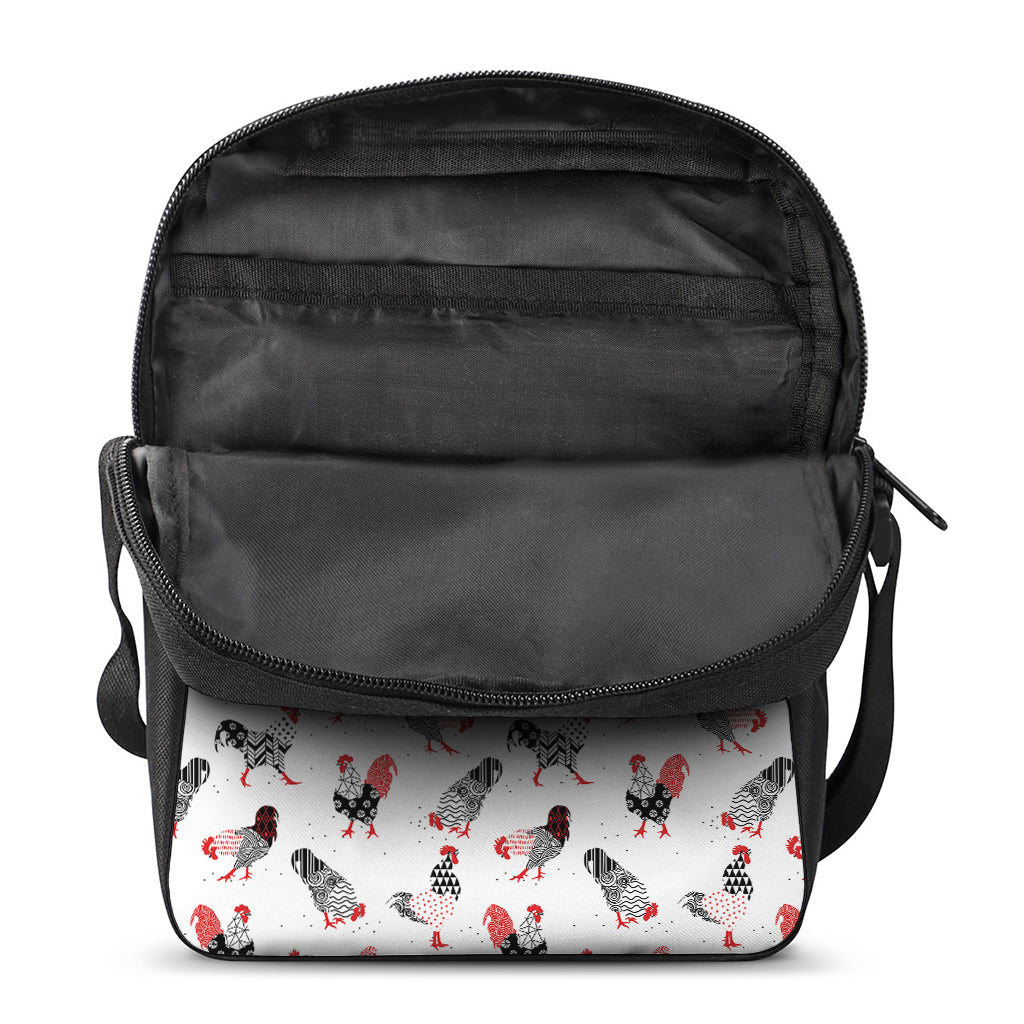Exotic Chicken Pattern Print Rectangular Crossbody Bag