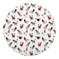 Exotic Chicken Pattern Print Round Blanket