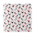 Exotic Chicken Pattern Print Silk Bandana