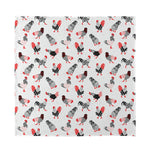 Exotic Chicken Pattern Print Silk Bandana