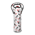 Exotic Chicken Pattern Print Single Neoprene Wine Tote