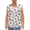 Exotic Chicken Pattern Print Sleeveless Baseball Jersey