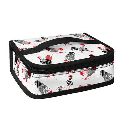 Exotic Chicken Pattern Print Small Lunch Bag