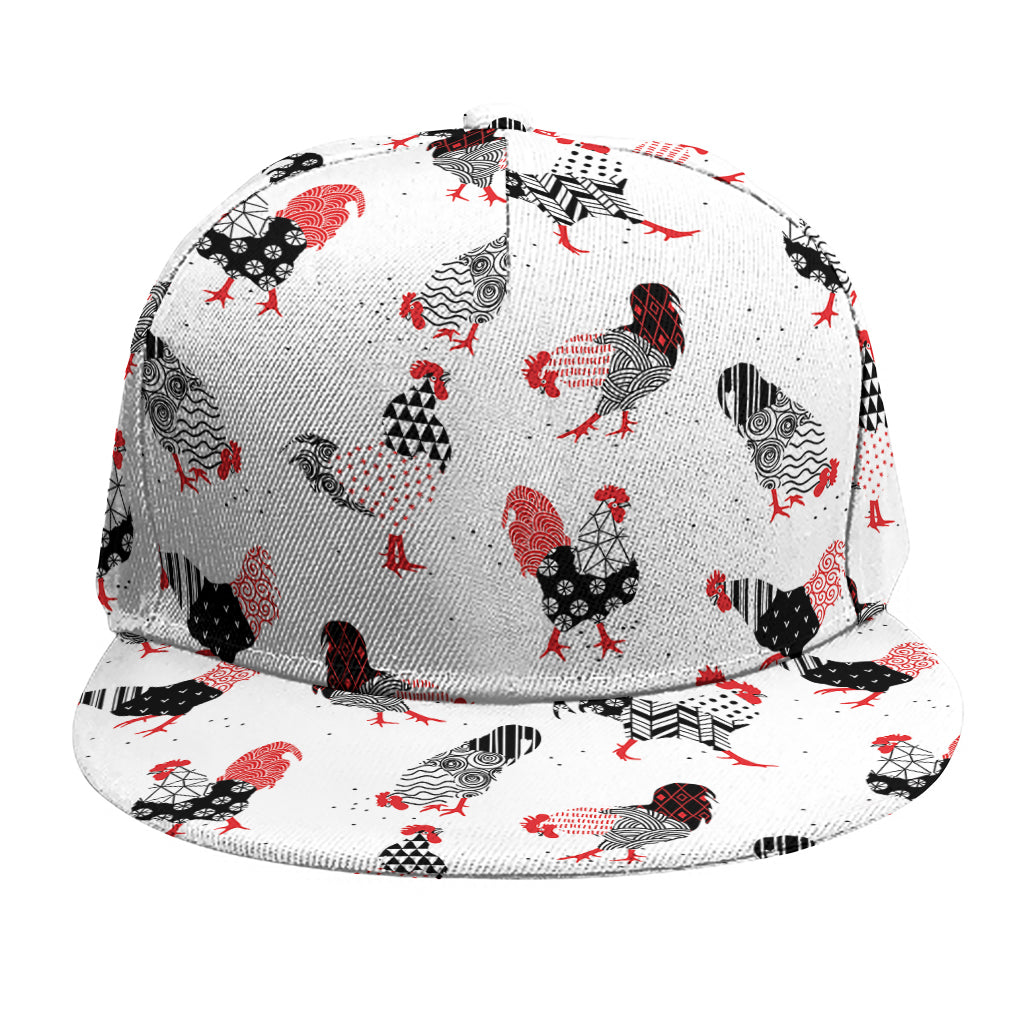 Exotic Chicken Pattern Print Snapback Cap
