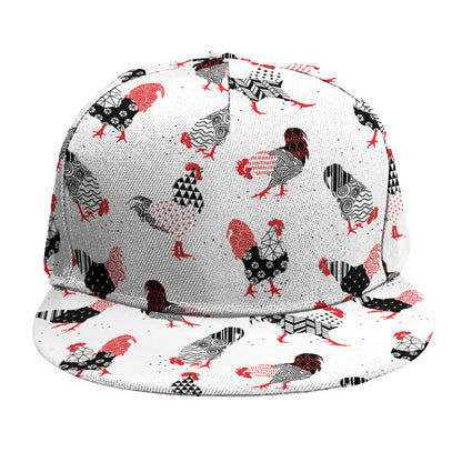Exotic Chicken Pattern Print Snapback Cap