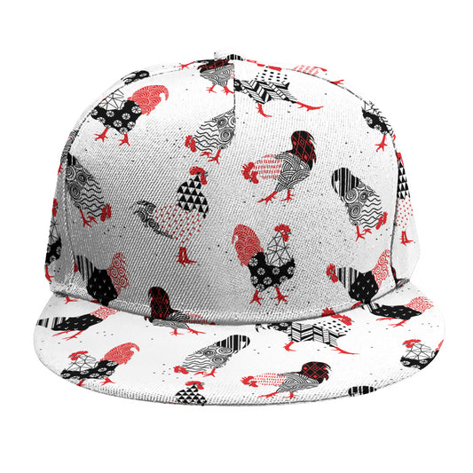 Exotic Chicken Pattern Print Snapback Cap