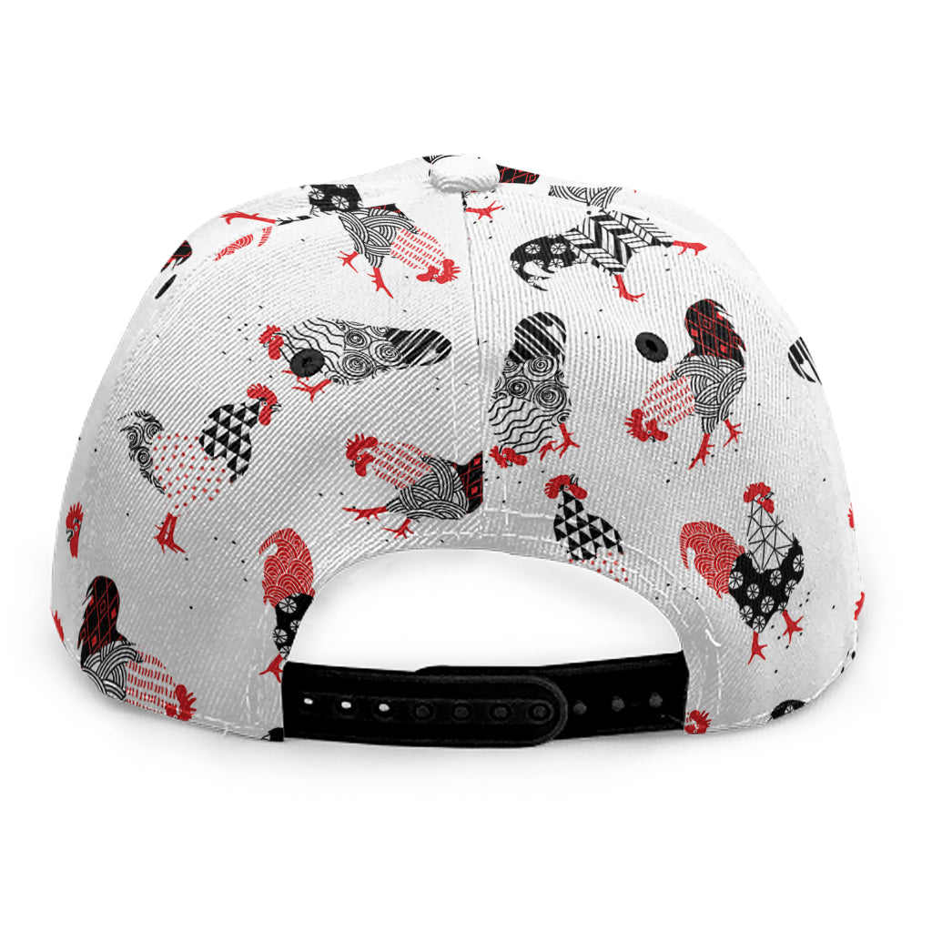 Exotic Chicken Pattern Print Snapback Cap