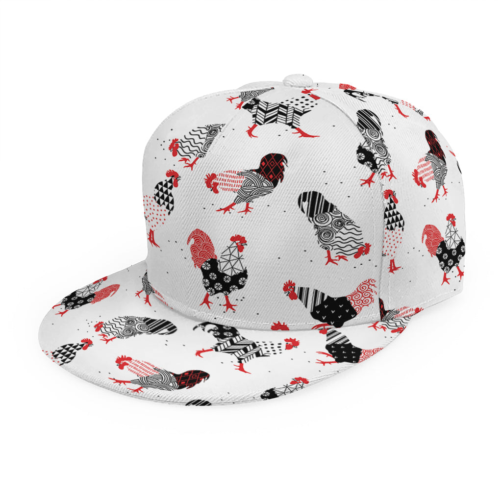 Exotic Chicken Pattern Print Snapback Cap