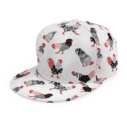 Exotic Chicken Pattern Print Snapback Cap