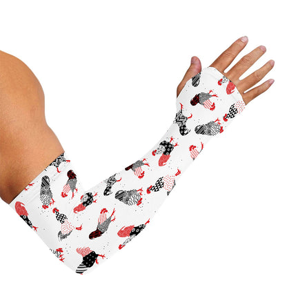 Exotic Chicken Pattern Print Sun Protection Arm Sleeves