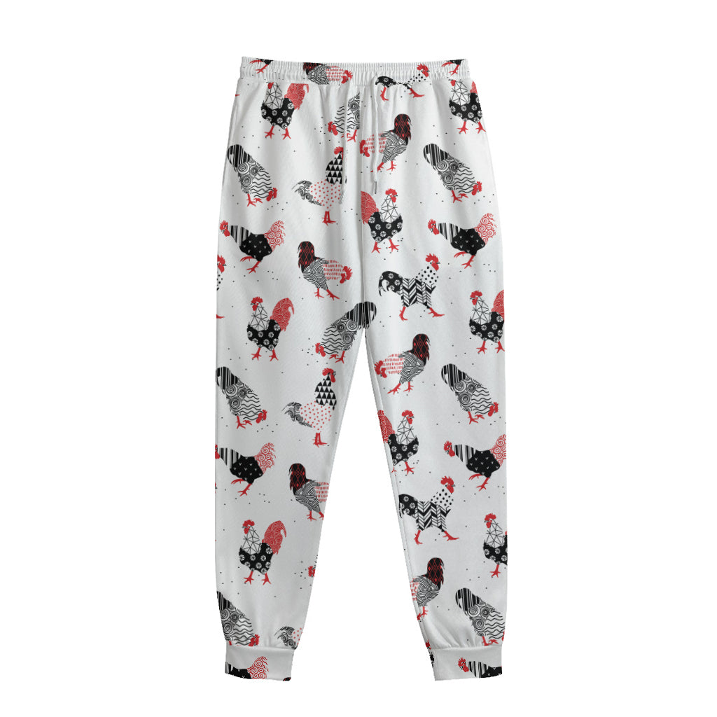 Exotic Chicken Pattern Print Sweatpants