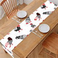 Exotic Chicken Pattern Print Table Runner