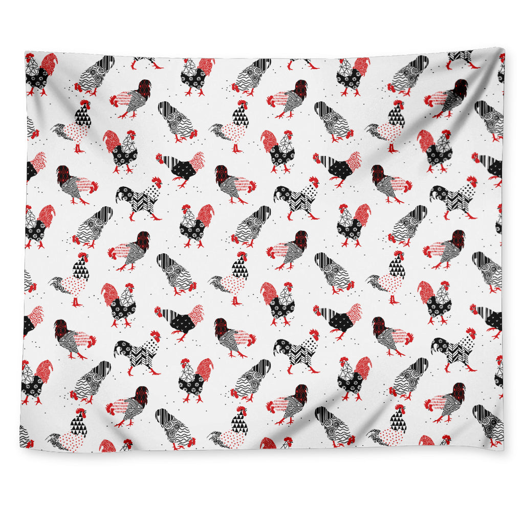Exotic Chicken Pattern Print Tapestry