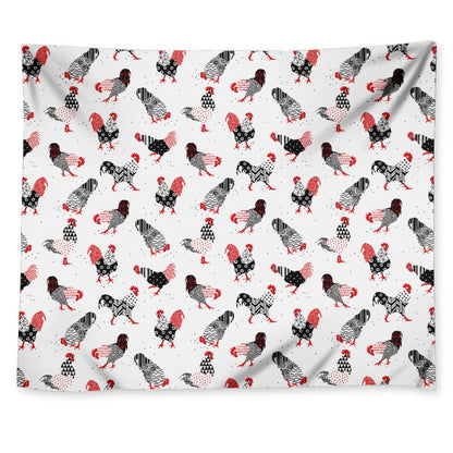 Exotic Chicken Pattern Print Tapestry