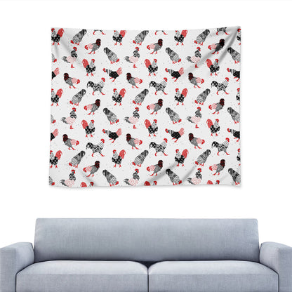Exotic Chicken Pattern Print Tapestry