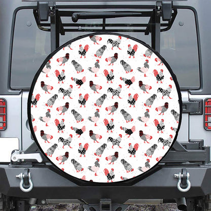 Exotic Chicken Pattern Print Tire Cover