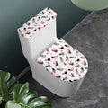 Exotic Chicken Pattern Print Toilet Lid And Tank Cover Set