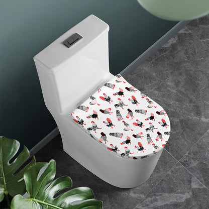 Exotic Chicken Pattern Print Toilet Lid Cover