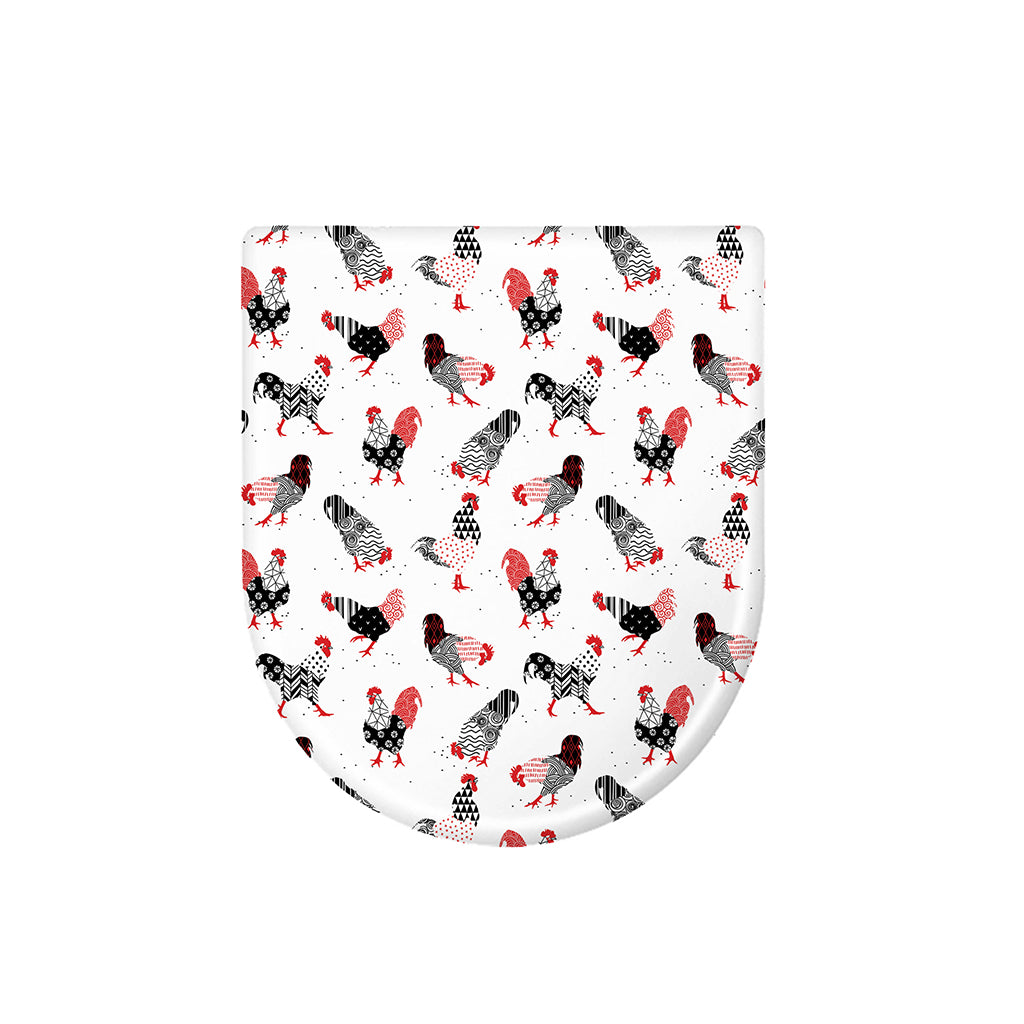 Exotic Chicken Pattern Print Toilet Lid Cover