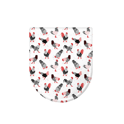 Exotic Chicken Pattern Print Toilet Lid Cover