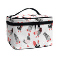 Exotic Chicken Pattern Print Travel Makeup Bag