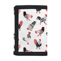 Exotic Chicken Pattern Print Trifold Wallet