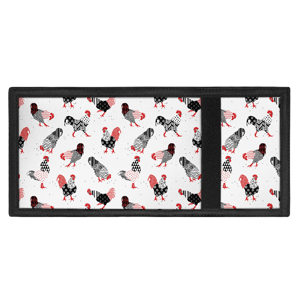 Exotic Chicken Pattern Print Trifold Wallet
