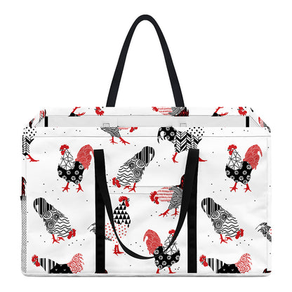 Exotic Chicken Pattern Print Utility Tote Bag