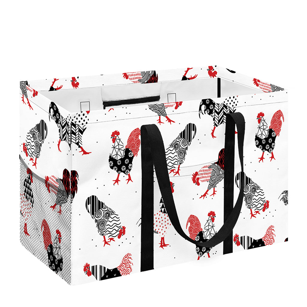 Exotic Chicken Pattern Print Utility Tote Bag