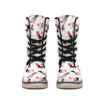 Exotic Chicken Pattern Print Winter Boots