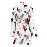 Exotic Chicken Pattern Print Women's Bathrobe