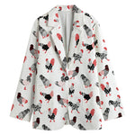 Exotic Chicken Pattern Print Women's Blazer