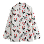 Exotic Chicken Pattern Print Women's Blazer