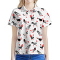 Exotic Chicken Pattern Print Women's Polo Shirt