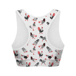 Exotic Chicken Pattern Print Women's Sports Bra