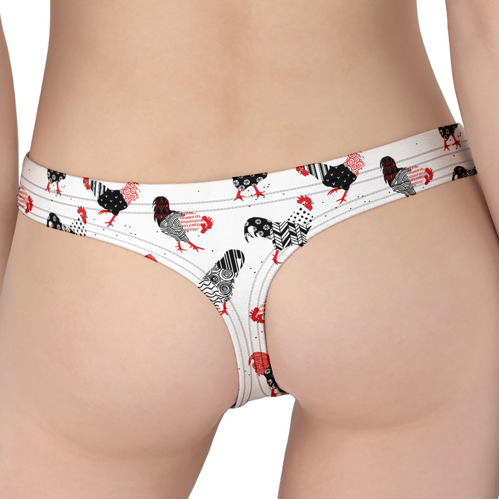 Exotic Chicken Pattern Print Women's Thong