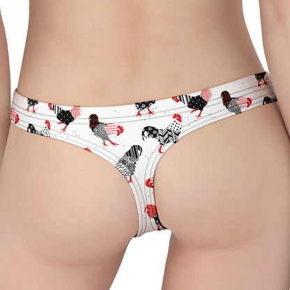 Exotic Chicken Pattern Print Women's Thong