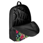 Exotic Hibiscus Flowers Pattern Print 17 Inch Backpack