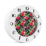 Exotic Hibiscus Flowers Pattern Print Alarm Clock