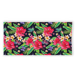 Exotic Hibiscus Flowers Pattern Print Beach Towel