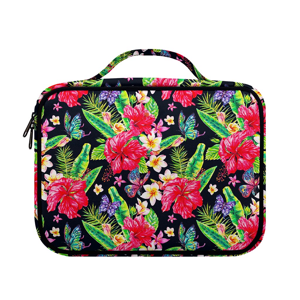 Exotic Hibiscus Flowers Pattern Print Briefcase Bible Bag