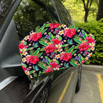Exotic Hibiscus Flowers Pattern Print Car Side Mirror Covers