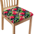 Exotic Hibiscus Flowers Pattern Print Chair Cushion Cover