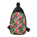 Exotic Hibiscus Flowers Pattern Print Sling Bag